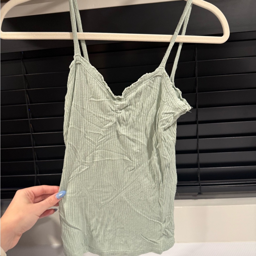 Urban Outfitters Light Green Ribbed Camisole